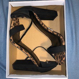NEW Leopard Print Chunky Heels
